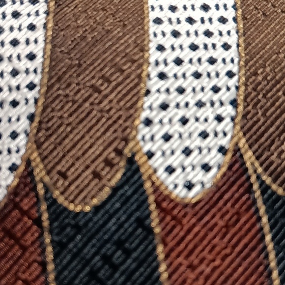 Jean Paul Gremain Tie brown white black textured - Picture 8 of 9